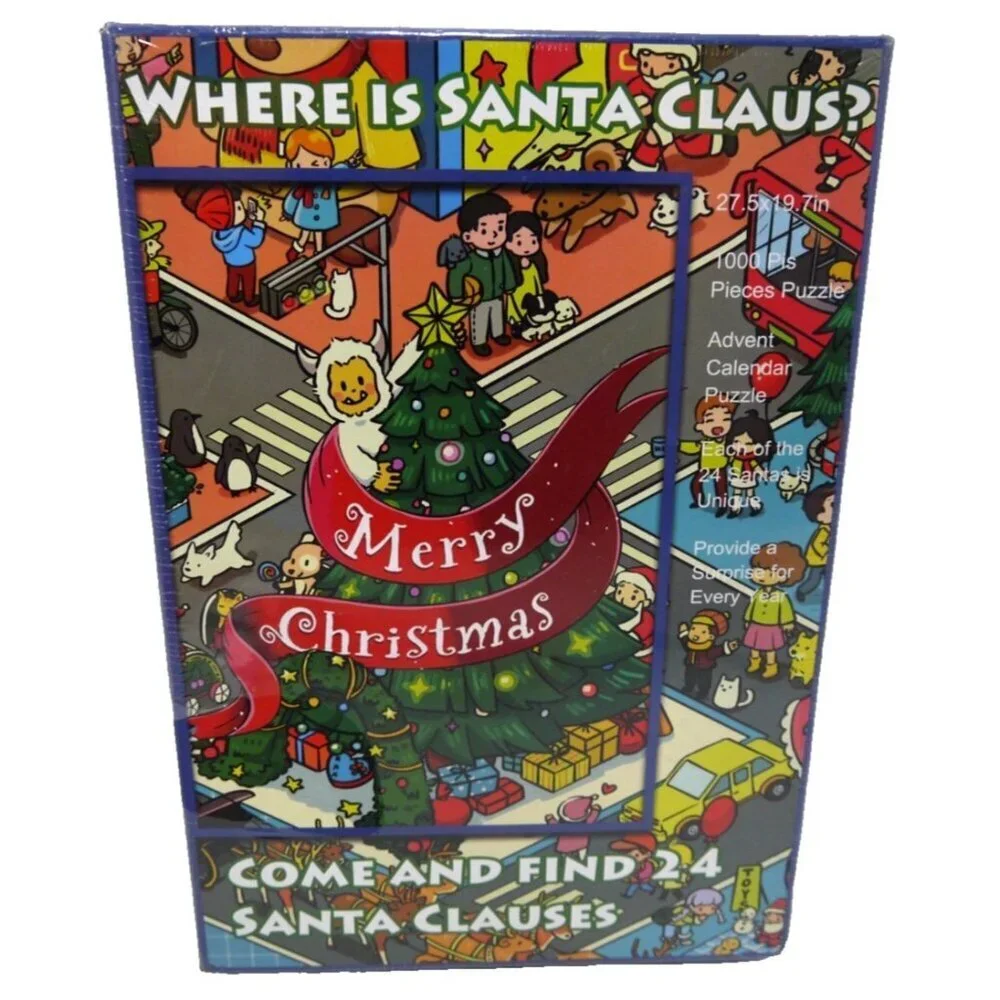 Where Is Santa Claus? 1000 piece Advent Calendar puzzle LITUWAY, NEW